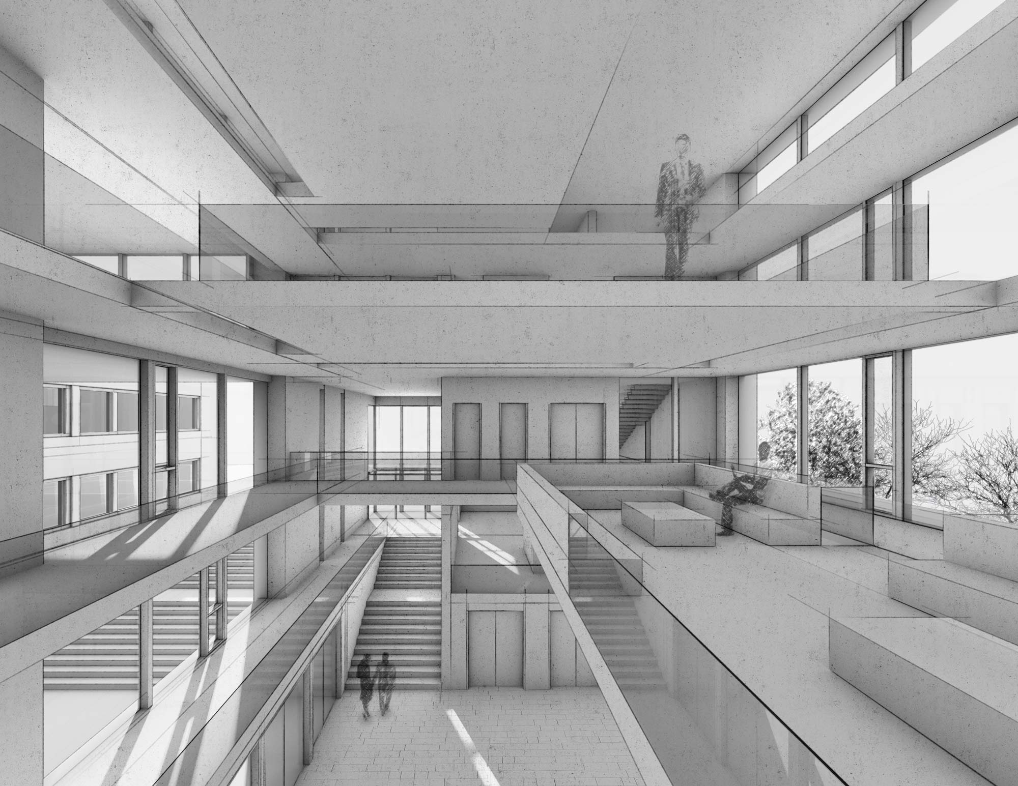 HDA campus expansion architectural visualization by GPU Design