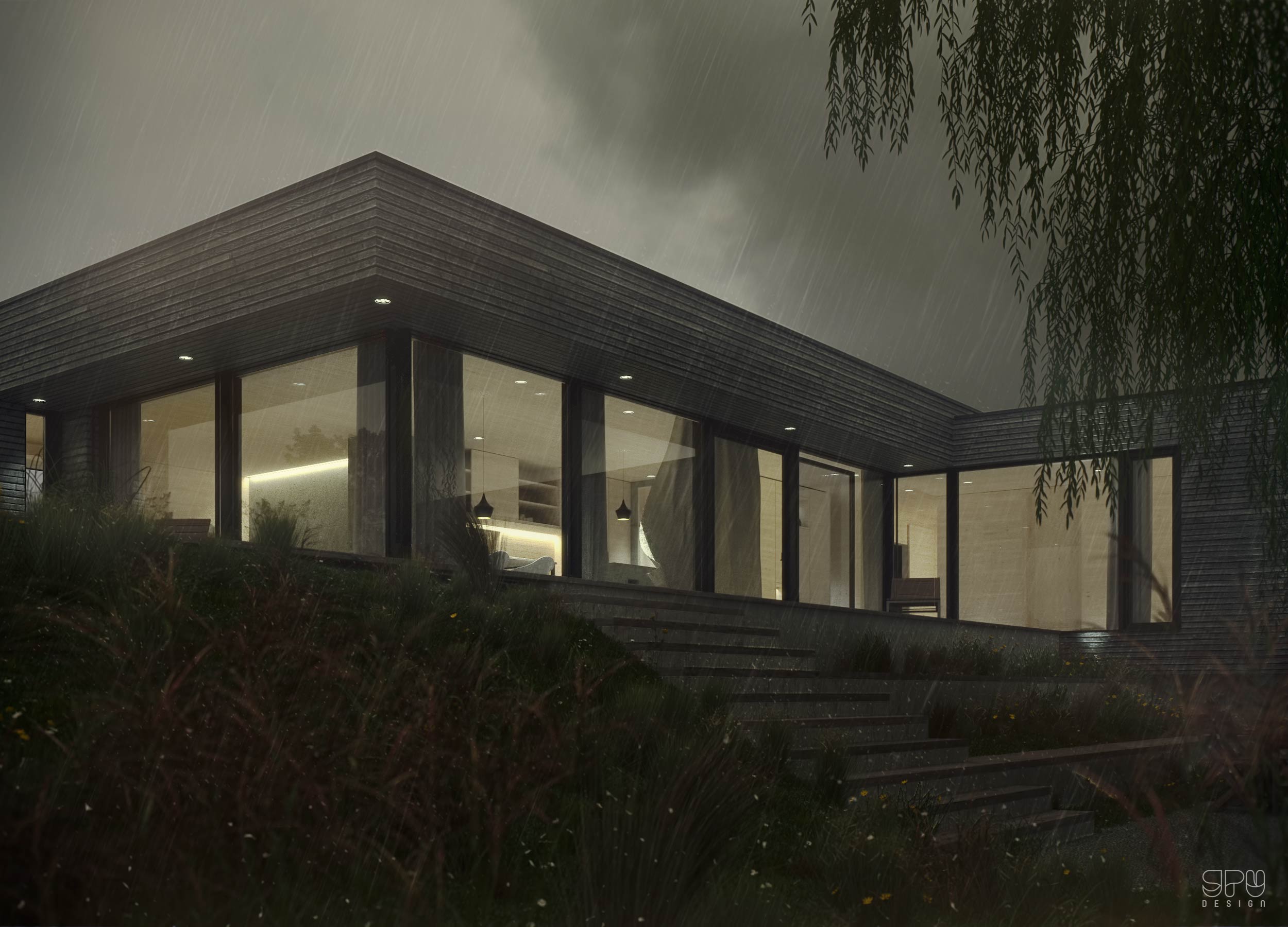 House Mosborn architectural visualization GPU Design
